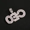 HipHop Custom Namen Baguette Brief Hanger Ketting Met Touw Ketting Goud Zilver Bling Zirconia Mannen Hangers Jewelry277J