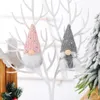かわいいクリスマスツリーの装飾ペンダントヨーロッパとアメリカンスタイルの窓の顔の無い人形サンタクロース人形漫画クリスマスのおもちゃW-00196