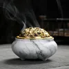 Marble Ceramics Censer Handicraft Fragrance Lamps Fashion Universal Indoor Room Incense Burner 7 Colors4224255