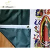 Drapeau notre-dame de Guadalupe mexique 3*5 pieds (90cm x 150cm), bannière décorative en Polyester, drapeau volant de jardin de maison