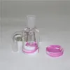 Sigara nargile 3.5 Inç Kül Catcher ile 14mm 18mm 7 ML Silikon Konteyner Reclaimer Cam Su Bongs için Kalın Pyrex Ashcatcher