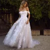 Lorie Lace Wedding Dresses 2020 Off The Shoulder Appliques A Line Bride Dress Princess Wedding Gown Robe de Mariee1070074