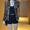 أزياء جديدة للسيدات الخريف o-neck الأكمام الطويلة paillette shinny sequined bling short coat jacket smlxlxxl