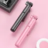 Drahtloser Bluetooth-Selfie-Stick mit LED-Ringlicht, faltbares Stativ, Einbeinstativ für iPhone, Xiaomi, Huawei, Samsung und Android Live-Stativ