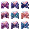 clips 104Colors Meninas arco de cabelo da sereia trevo Flamingo imprimir Cabelo Acessórios Barrettes crianças 8 arcos de cabelo cocar polegadas com Clipe