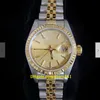 20 Styl Casual Sukienka Mechaniczne Automatyczne 26mm Ladies 18k Yellow Gold Stal Watch Jubilee Band Champagne 79173