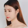 나비 쥬얼리 귀걸이 여성용 입방 지르코니아 한국어 패션 파티 액세서리 선물 스테인레스 스틸 드롭 귀걸이 ED717