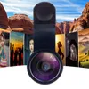 Mały rozmiar Fisheye Soczewki teleskopowe Przenośny Szeroki kąt makro Pomniejsz o wysokiej rozdzielczości Zewnętrzne smartfony dla Samsung Huawei iPhone Xiaomi