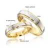 2021 Nova moda casais anéis de aço inoxidável ouro amor anéis de jóias tamanho 6-12 mulheres anel presente