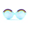 2020 新素敵なレインボーキッズラウンドスタイルサングラスフルプラスチックキャンディーカラーデザインかわいい眼鏡男の子と女の子のための卸売