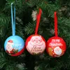 Candy de lata de lata redonda de ferro de Natal criativo Caixa de embalagem de bolas de bola de pavions decorações do Papai Noel