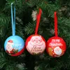 Creative Christmas Iron Round Tin Candy Can Gift Ball Packaging Box Santa Claus Decorations Xmas Tree Hanging Supplies