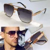 men glasses THE DAWN design sunglasses square K gold hollow frame high-end top quality outdoor uv400 eyewear with case