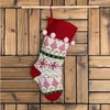 Chaussettes Décoration de Noël Bas Tricoté Jacquard Décoration De Noël Chaussettes Acrylique Arbre De Noël Maison Père Noël Suspendu Cadeau Chaussettes LSK675