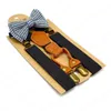 Children Adjustable lattice Suspenders new baby plaid Braces Kids Strap clip with Bow Tie 9 colors Belts