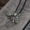 12 pièces tête morte collier papillon insecte lune papillon pendentif collier Sanlan bijoux