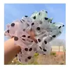 Women Hair Rubber Bands Organza Polka Dot Elastic Hair Bands Sweet Pony Tails Holder Kids Girls Hair Tie Rope Jewelry Fashion Accessories