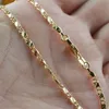 Mode män kvinnor 16-30 inches kedja halsband 18k gul guld fyllda smycken för män kvinnor