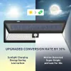 Sollampor utomhus 118 LED Solar Motion Sensor Säkerhetsljus IP65 Vattentät väggljus för Garden Patio Yard Deck Garage