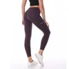 L-02 Spandex Women yoga pants Solid Sports Gym Wear Leggings Elastic Fitness Lady Overall Full Tights sport Outfits Ladies