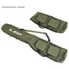 Multifunction 2 Layers 1.3M Portable Foldable Fishing Rod Carrier Fish Pole Tools Storage Bag Case Nylon Tackle Storage Bags Cases