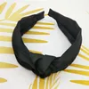 Free shipping high quality elegant solid knot women brand hairbands girl's headbands ins wide lady's headwear hair accessories