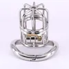 Hinged Type Male Cock Cage Stainless Steel Arc Penis ring Metal Chastity Devices with Two Stealth Locks Sex Products for Men