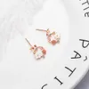 Schmetterlingsschmuck Ohrringe für Frauen Kubikzirconia Koreanische Mode Partei Zubehör Geschenk Edelstahl Drop Ohrring ED717