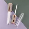 5ML strass vide rond brillant à lèvres Tube haute qualité en plastique transparent brillant à lèvres conteneurs remplissage bouteille cosmétique emballage