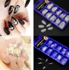 100 Teile/schachtel Falsche Nägel Tipsy Full Cover Oval Stiletto 3D Künstliche Nägel Natürliche Transparente Weiße Faux Ongles Nagel Tipps