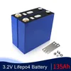 8PCS recarregável de lítio de fosfato de ferro bateria 3.2V 135Ah LiFePO4 Max 3C Para Solar Energy Storage Battery Pack E-Bike