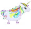 Globo que camina de unicornio Globos para mascotas Decoración de fiesta de cumpleaños Suministros para eventos Bola de papel de aluminio Niños Regalos para niños nt