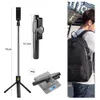 K10 3 in 1 Draadloze Bluetooth Selfie Stick met Mirror Tripod Opvouwbare Monopod Handheld voor iPhone Xiaomi Tiktok Video Call 150pcs / lot