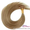 Top # 10 MEDIO MEDIO MEDIO BROWN KERATIN CAPSULAS I TEJERO Extensiones para el cabello 100% Remy Human Hair Fusion Stick Pre unido Pelo recto 100pc 0.5g / PC