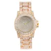 WJ-6433 Frauen Quarzuhr Mode Bling Casual Damen Uhr Weibliche Quarz Gold Kristall Diamant Für Frauen Clock265T