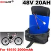 E-Bike Lithium Uppladdningsbart Batteri 48V 20Ah + A Bag för BAFANG BBSHD 800W 1200W Motor Electric Bike Gratis frakt
