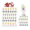 Nail art dragon décalants autocollants multi-couleurs dragons design auto adhésif 3D ongles autocollants en acrylique tseaux décorations 4880517