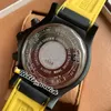 Özel Teklif Yeni Kasırga Chronogprah XB1210E4 Siyah Dial Quartz Chronogprah Mens PVD Siyah Çelik Naylon Kauçuk Saatler HEL242X