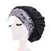 imixlot Satin Lace Sleeping Hat Night Sleep Cap Hair Care Satin Bonnet for Women Wide-brimmed Hairband Night Cap1205y