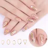 3D Metal rebites Nail Art Moda DIY Pregos Redondos Moon Nails Art Decoração Shell Etiqueta Acessórios Manicure 10styles RRA3619