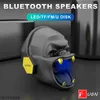مكبرات الصوت اللاسلكية المحمولة Skull Bluetooth مكبرات صوت بلورية صوت استريو صوتي غني باس باس.