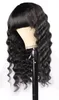 ISHOWブラジルのレミー人間の髪の髪の髪のウィッグプリプットナチュラルブラックストレートウェーブフルマシン製レースフロントウィッグボディウェーブ150