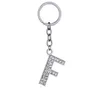 Nowy 26 A do Z Crystal English Letters Początkowy Keychain Klucze Pierścionki Posiadacze Torba Wisiorek Urok Moda Biżuteria Prezent Drop Shipping