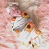 A852 Florals Baby Mouslin Swaddle Wrap Обитание Обиты Одеяла Детская Списка Потенление Детская Детская Ударная Ткань с повязкой 2 шт. / Набор