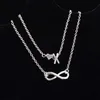 Hot Selling Fashion 925 Silver Infinity Love Heart Bracelets 26 Letters Initials Anklet Bracelet for Jewelry Wholesale