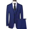 Handsome Black Grey Mens Suit New Fashion Groom Suit Wedding Suits For Best Men Slim Fit Tuxedos For Man 3pcs/set