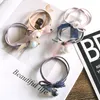 Dropshipping Simple literature and art crystal ball lace ribbon tie hair rubber band hair rope wide striped headdress hair ring