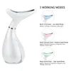 LED Photon Face Massager Anti Wrinkle Vibration Anti Aging Neck Facial Skin Åtdragning Lyftanordning Minska Double Chin