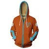 The Jacket Last Airbender Aang Cosplay diário Zipper com capuz 3D Impresso Hoodie Sportswear Casual capuz Top