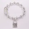 Authentic Bracelet Snowflake Friendship Bracelets UNO de 50 Plated Jewelry Fits European Style Gift PUL1215MTL000